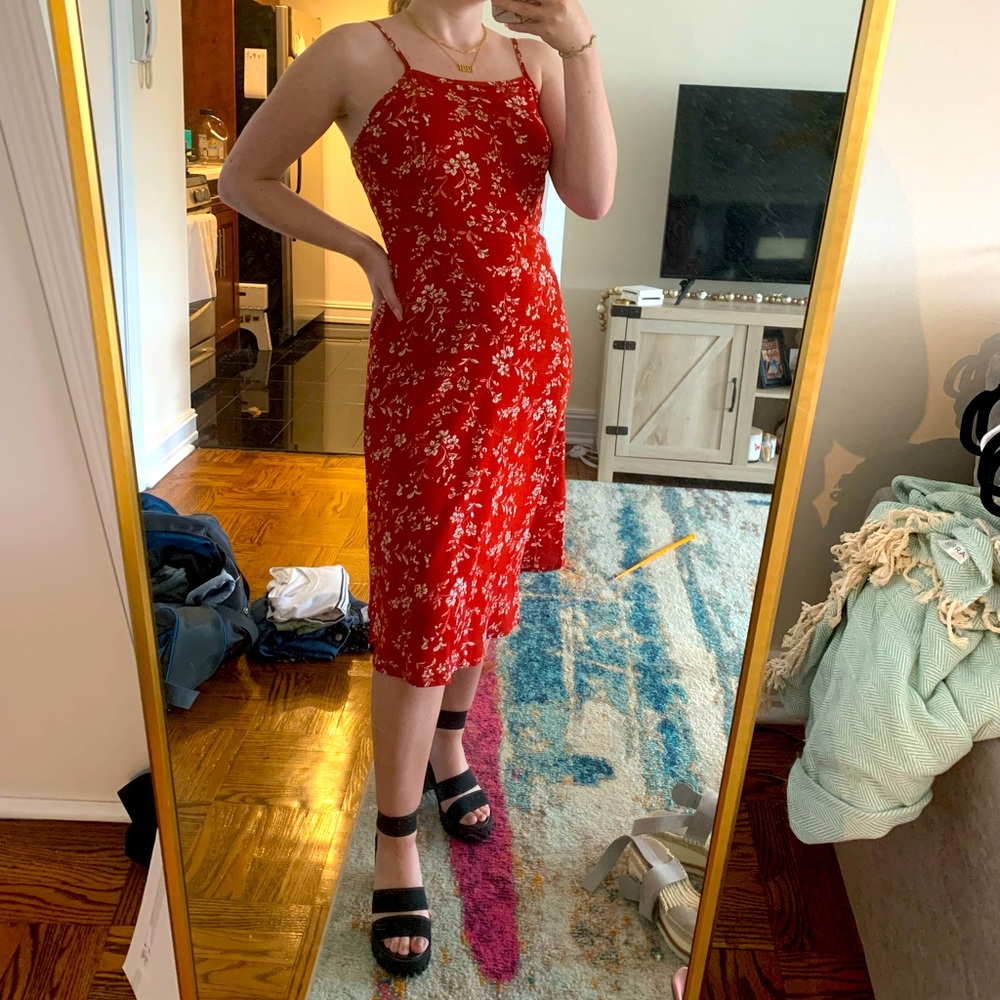 Red sun dress